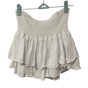 Rays for Days White Esme Skort - Smocked Waistband- Small